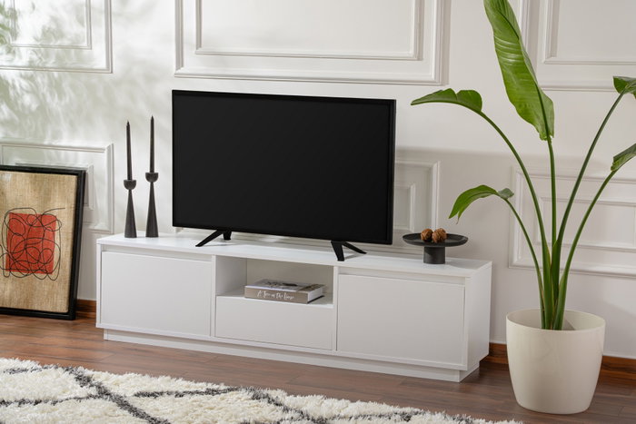 Nordure Soporte de TV Vanguard - Blanco Natural Nordure Soporte de TV Vanguard - Blanco Natural